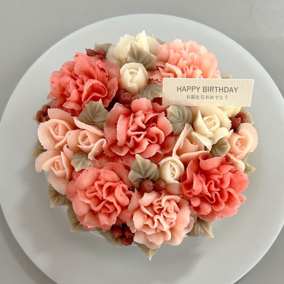 あんこのフラワーケーキ「ピンク系」イメージ