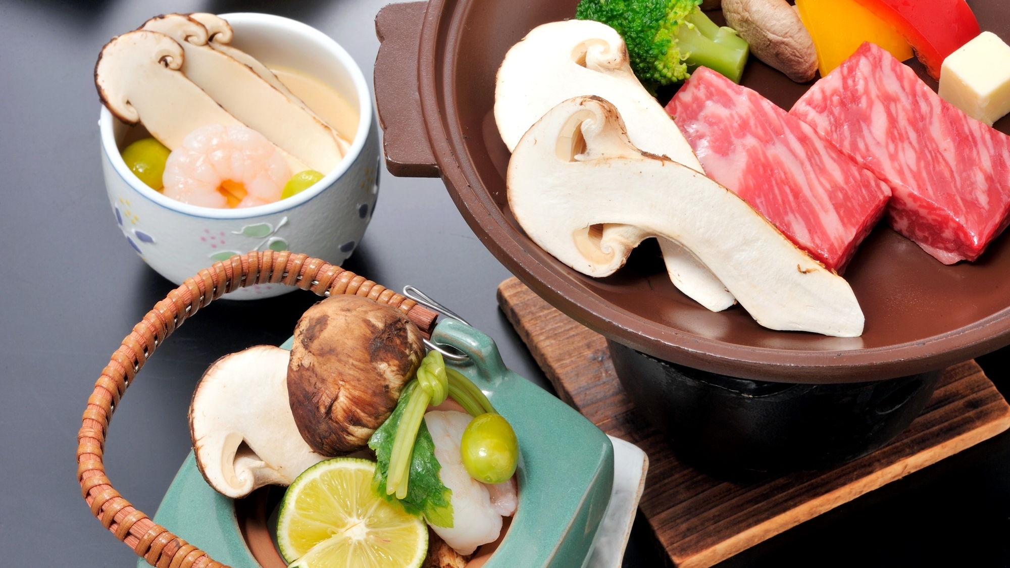 *【信州県産「松茸」会席】秋の味覚といえば松茸！焼き松茸や松茸の茶碗蒸しなどをご用意！