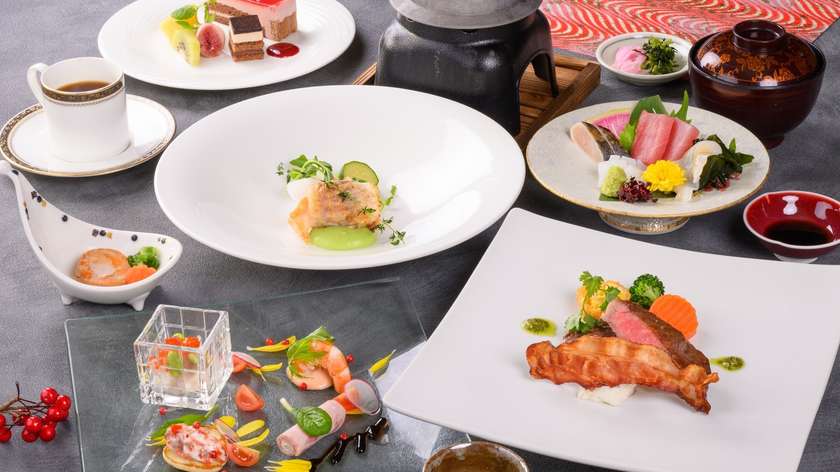 【基本×和洋折衷】四季の食材を和洋折衷で味わう！和洋折衷スタンダードプラン（夕朝食付）