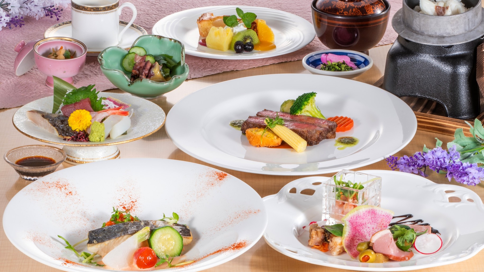 【基本×和洋折衷】四季の食材を和洋折衷で味わう！和洋折衷スタンダードプラン（夕朝食付）