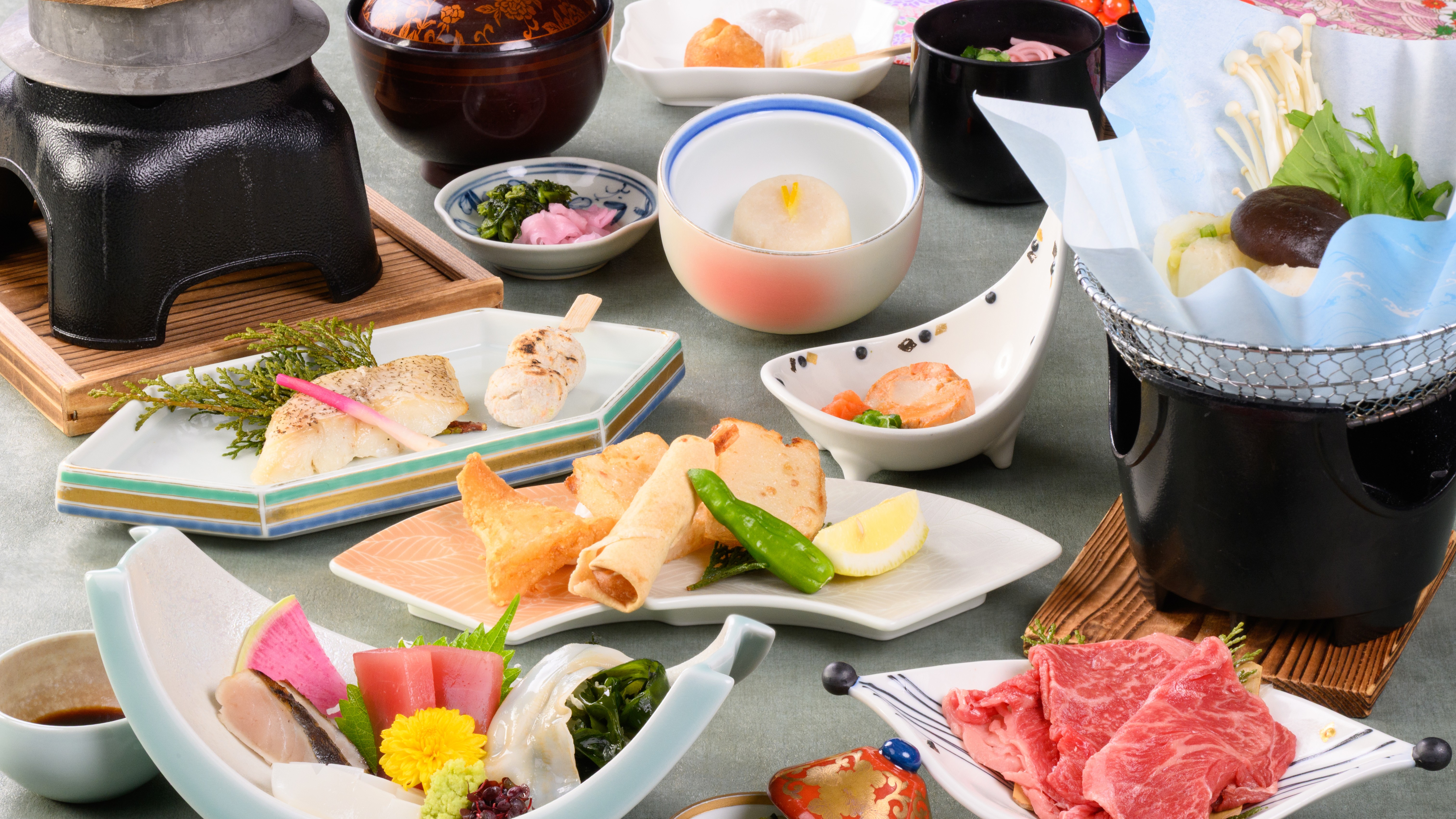 【和食料理プラン（2025年冬）】多彩な旬食材を、和の技術で仕上げたご夕食です