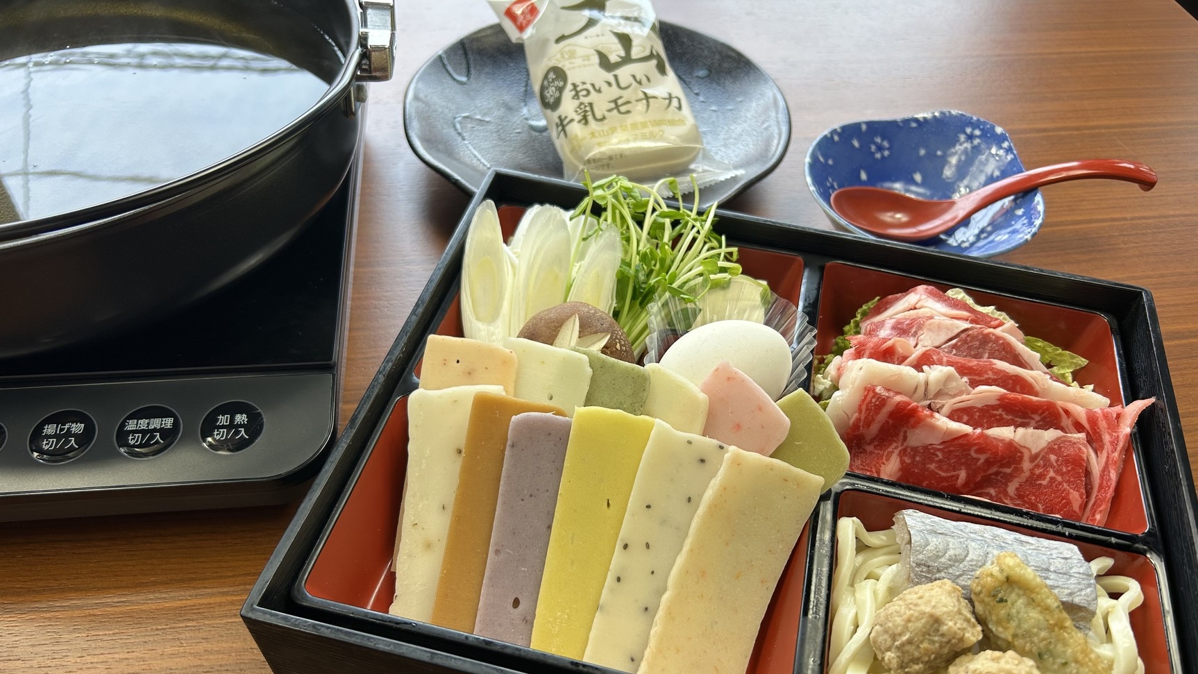 【大型犬専用：夕食付】名物・餠しゃぶ＋東伯牛鍋セット【愛犬と過ごす山陰旅】