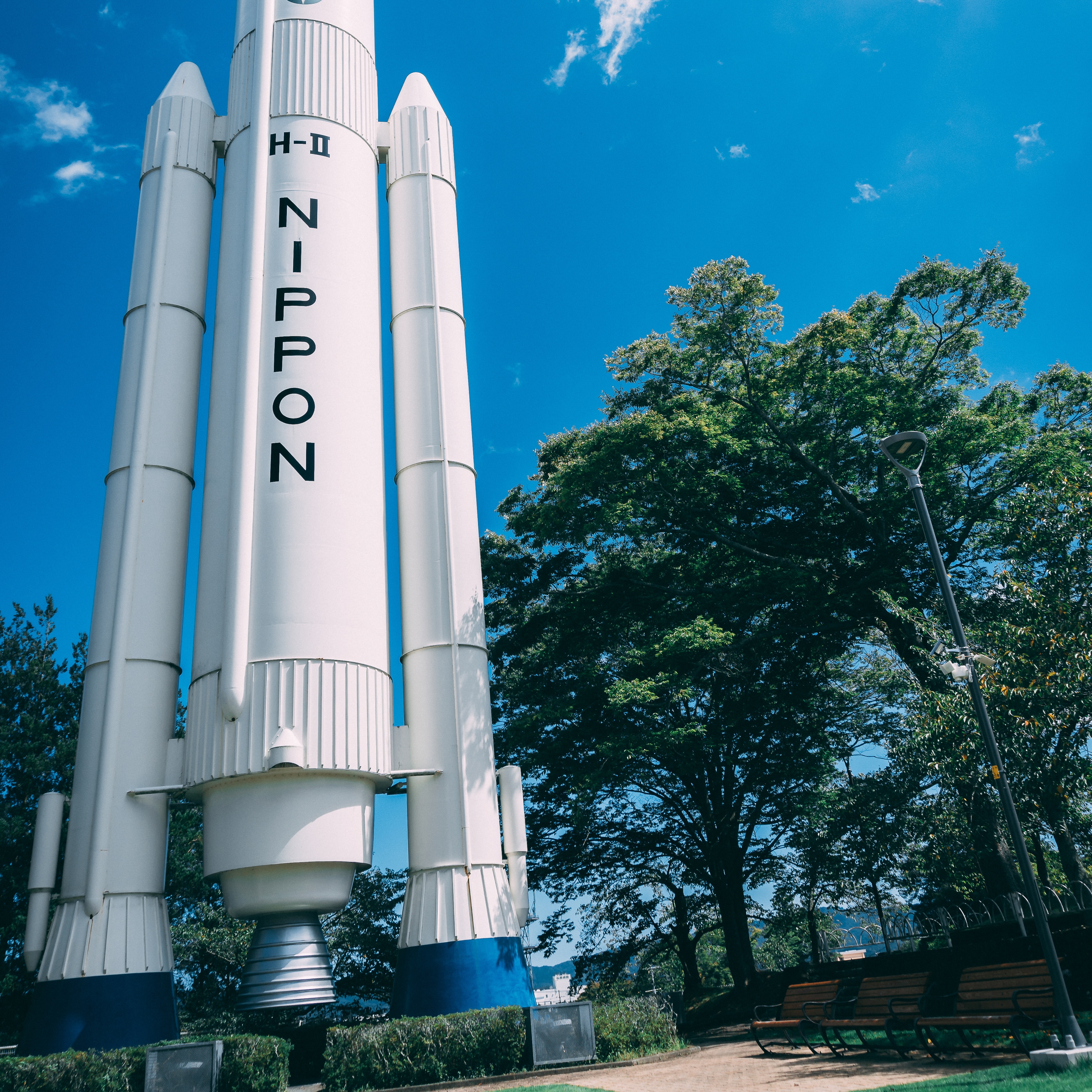 宇宙のまち角田を象徴するH-Ⅱロケット実物大模型