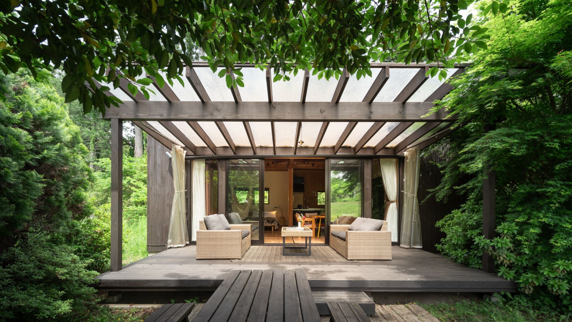 Barrel sauna cottage