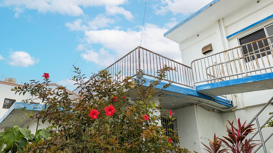 ・【外観】沖縄らしい平屋を一棟貸切。ご家族やお友達同士での滞在におすすめ
