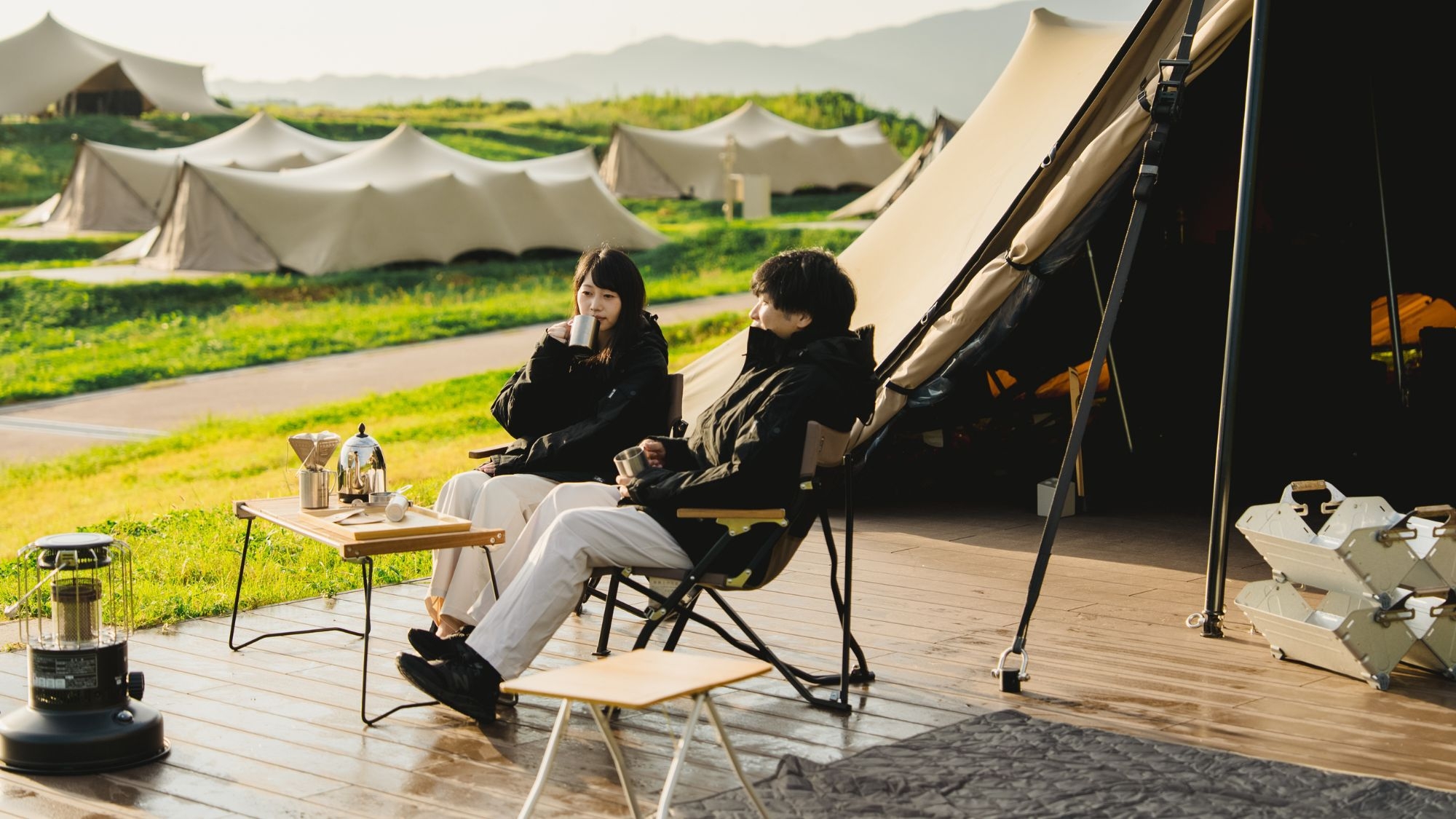 【LAND CAVE】ストーブ完備の大型テントで快適な冬のアウトドア体験／ご夕食は部屋食（2食付）