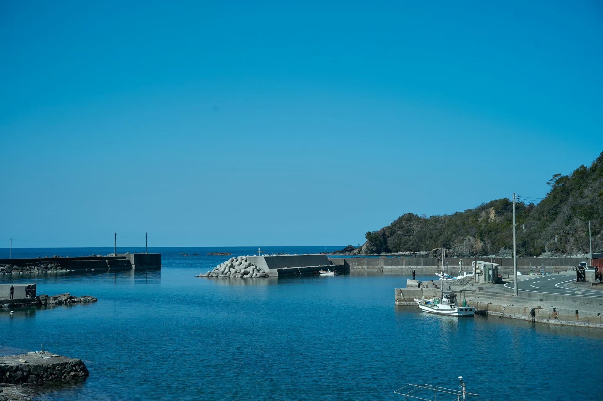 宿から徒歩1分の福浦漁港