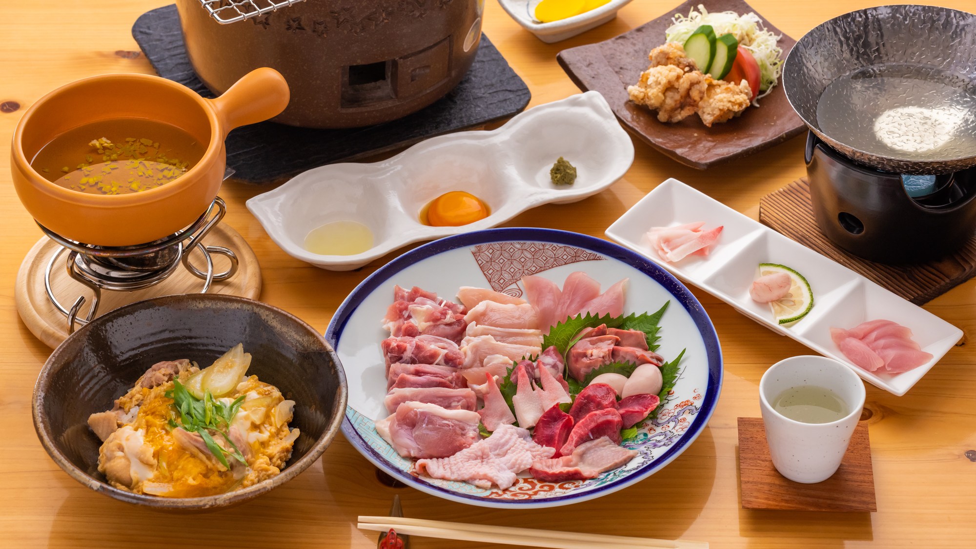 ・【夕食】自慢の炭火焼きをはじめ土佐ジローの魅力を余すところなくご賞味ください