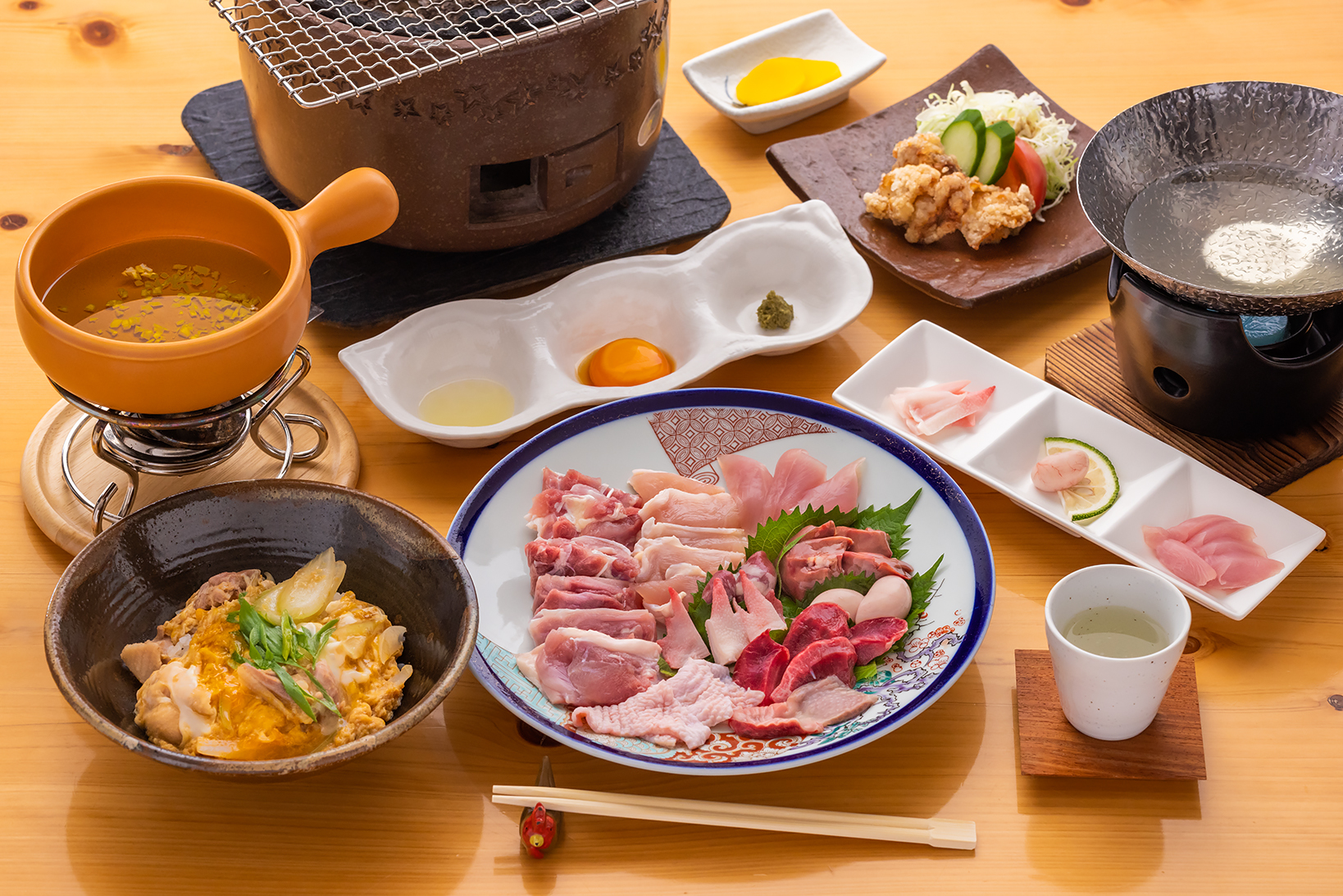 炭火焼コース　全景