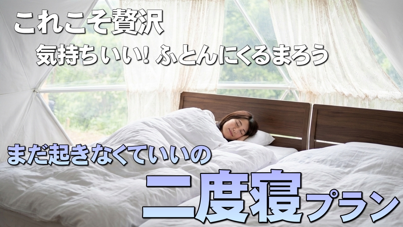 【癒し旅】起きたら昼でもいい〜13時まで眠れる〜二度寝できる幸せ時間■レイトアウト2食付■室数限定