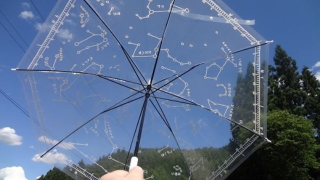 星空観察会のワークショップで作れる星座早見傘（16:00～18:00、事前予約不要）