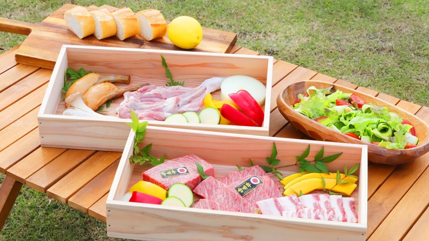 宮崎牛&times;絶景BBQプラン｜野生馬が息づく都井岬で、何もしない贅沢を。＜1泊夕食付＞