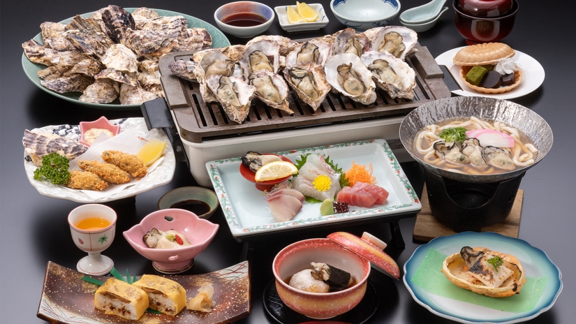 【冬得】今年は2月のみ限定です。　★新鮮な焼ガキ食べ放題９０分付★この内容でこの値段は絶対お得♪♪