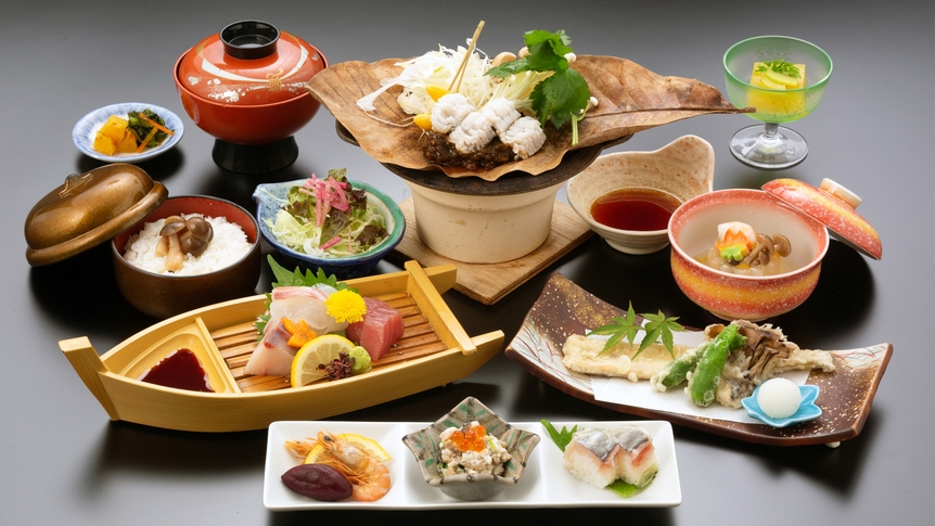 【10月限定】　秋色膳　秋の味覚を散りばめた、季節限定の春色御膳【空気清浄機付き部屋】