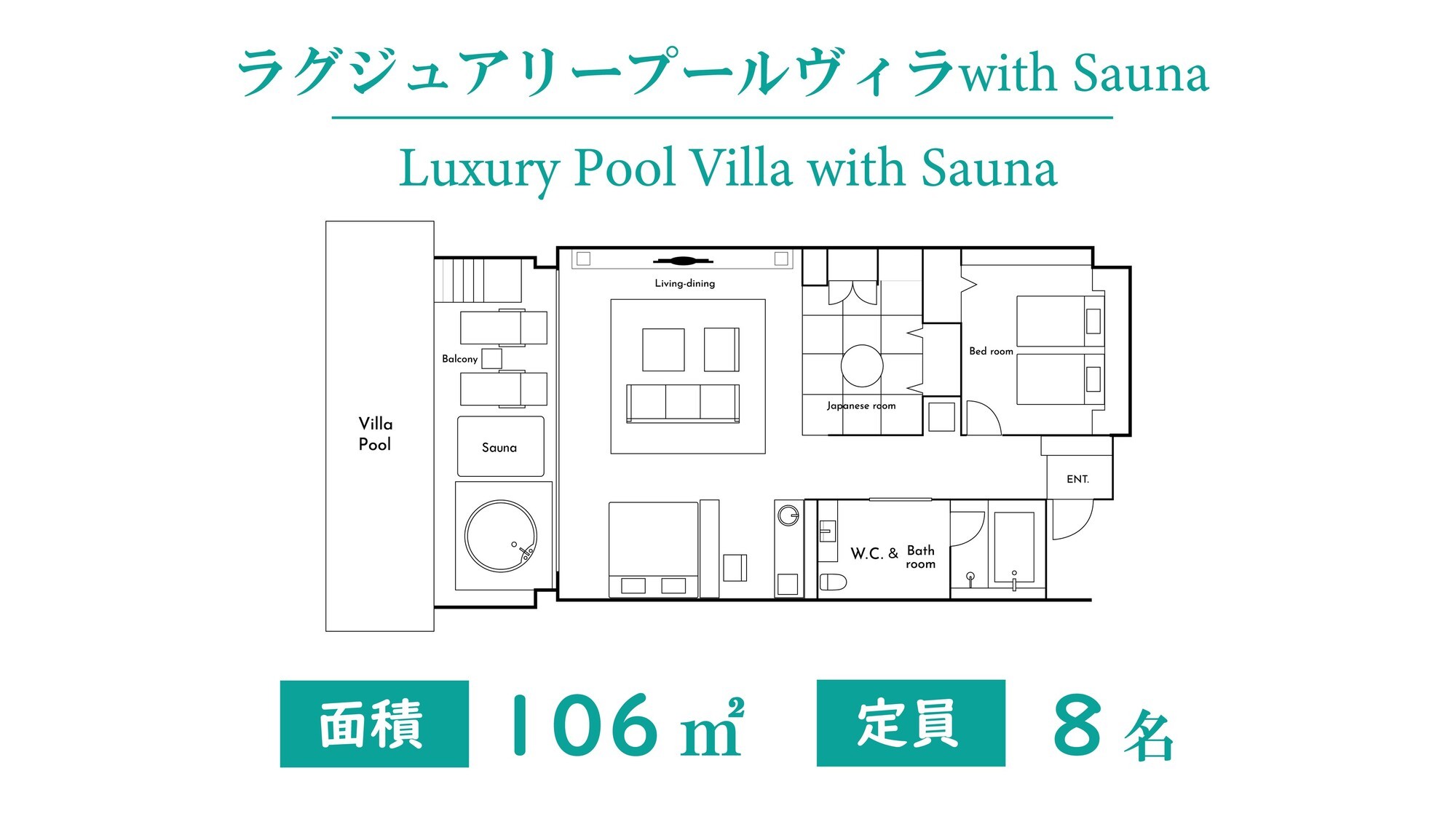 ラグジュアリープールヴィラ with Sauna