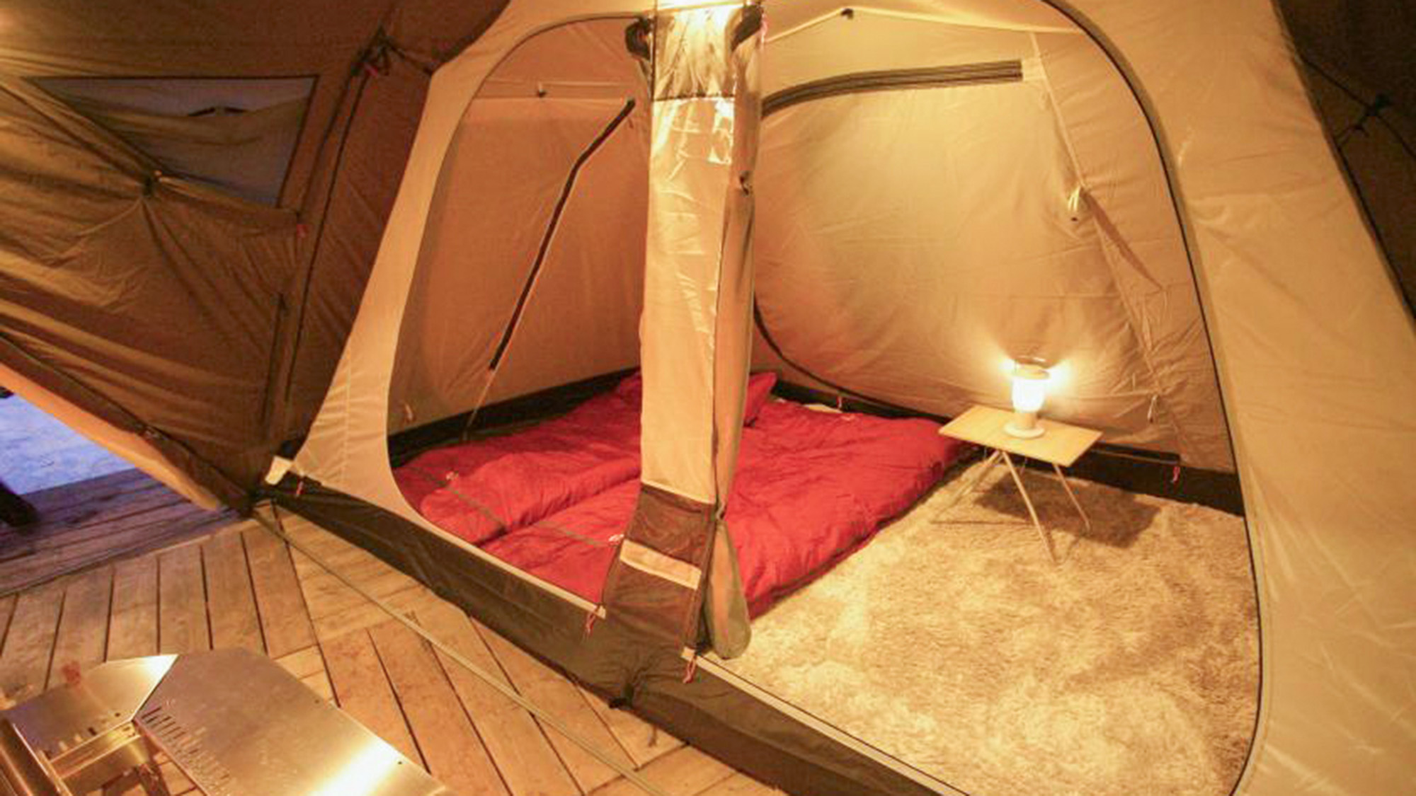 ・【リゲル Pro. ストーブプラス】シュラフ（寝袋）付きで安心です夜もゆっくりお休みいただけます