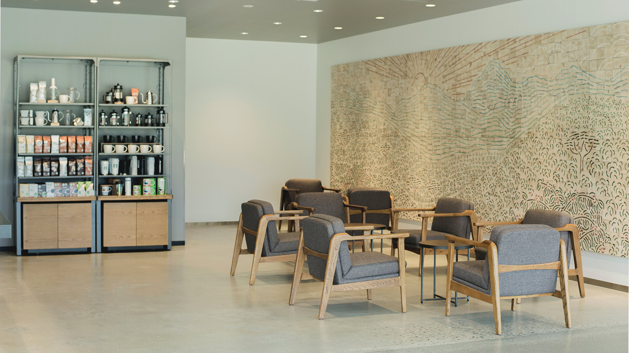 ・【施設設備】山岳風景を眺めながら、こだわりのコーヒーをどうぞ