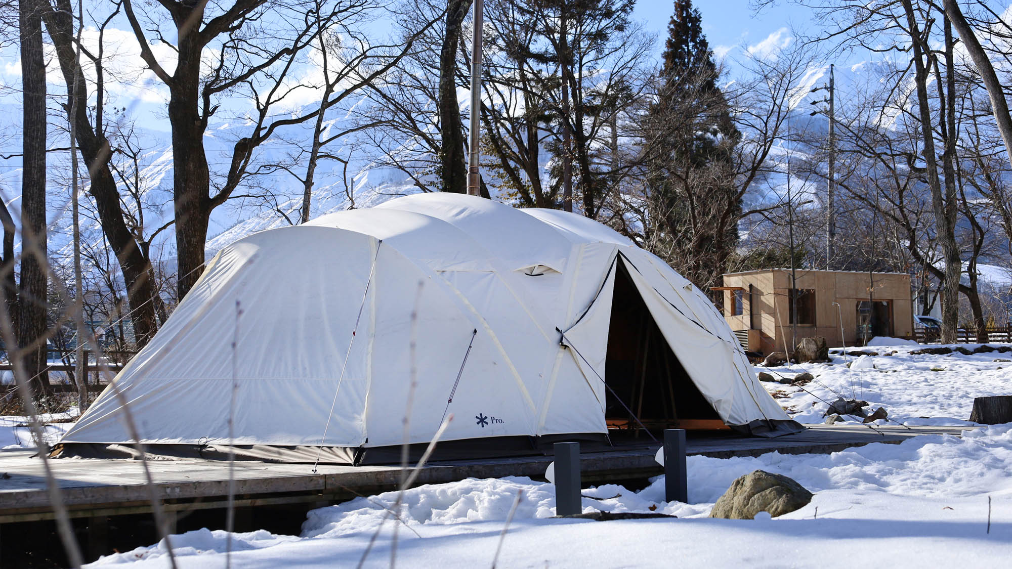 ・【リゲル Pro. ストーブプラス】設営済みのテントで気軽にキャンプをお楽しくください