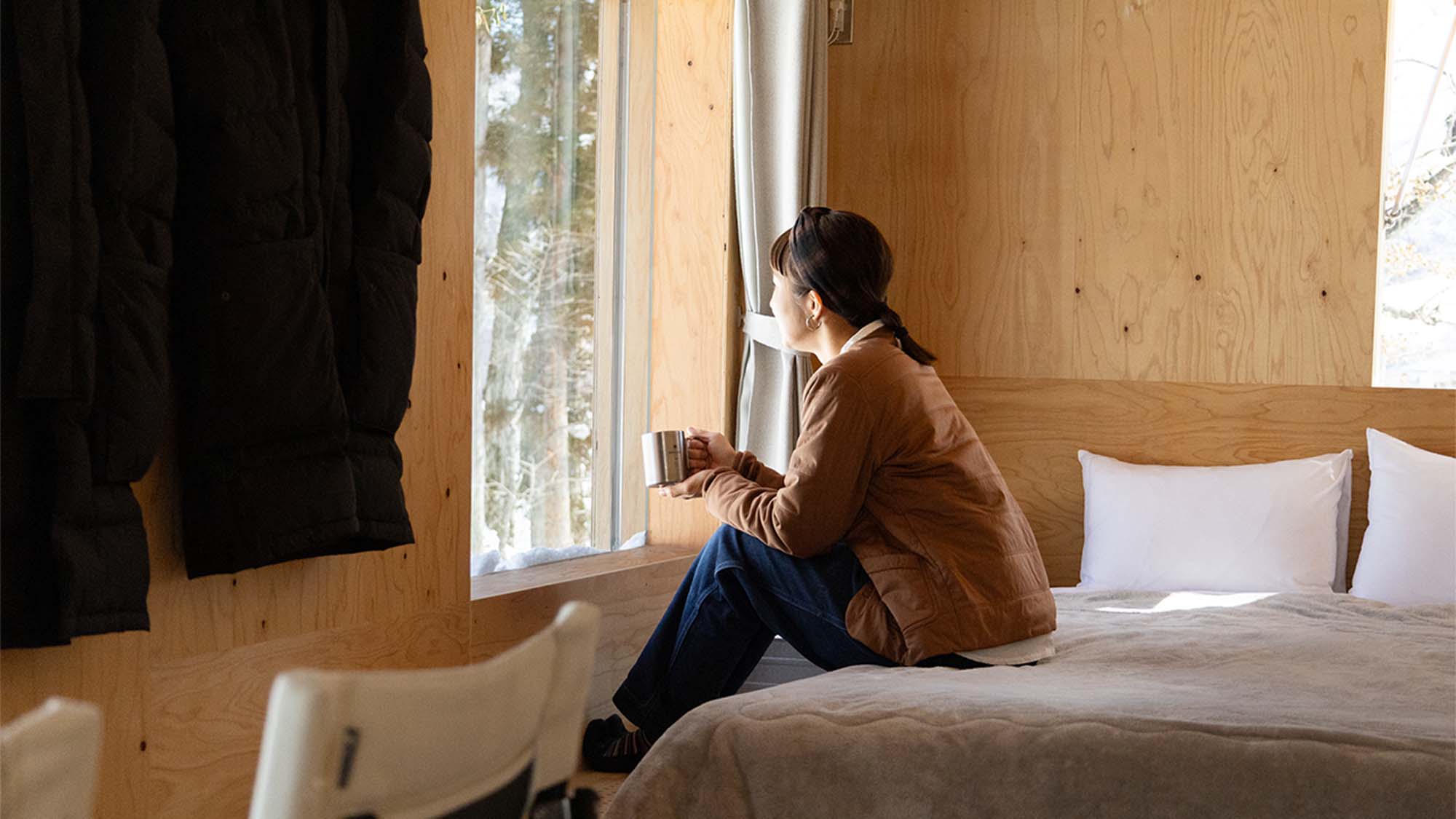 ・【住箱ーJYUBAKOー】窓の外には絵画のような雪景色　温かいお部屋で贅沢な時間をお過ごしください