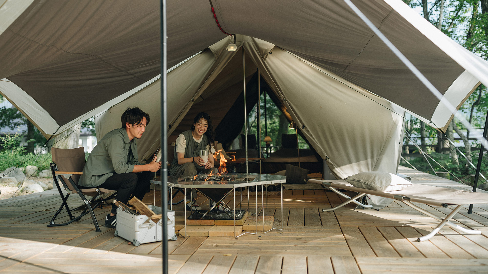 ・【Tent Suite Glamberg】五感を研ぎ澄ます最高の野遊びをご体験ください