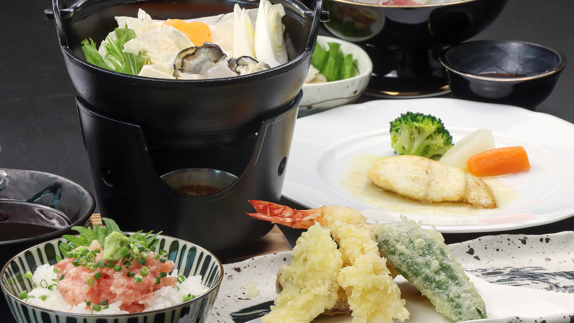 #スタンダード料理一例　一品一品、店主が目利きした素材を丁寧に調理しています