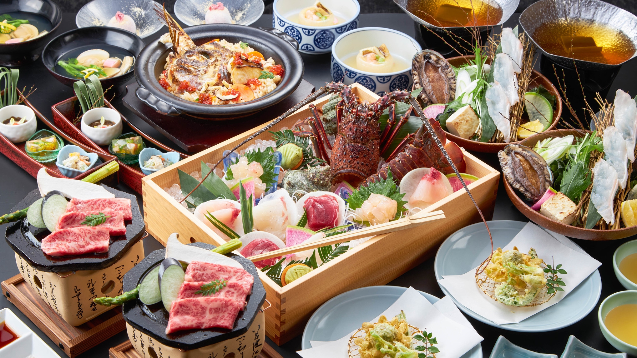 【季節の最上位・和食会席】四季の極上海の幸を贅沢に味わう！和食特上会席