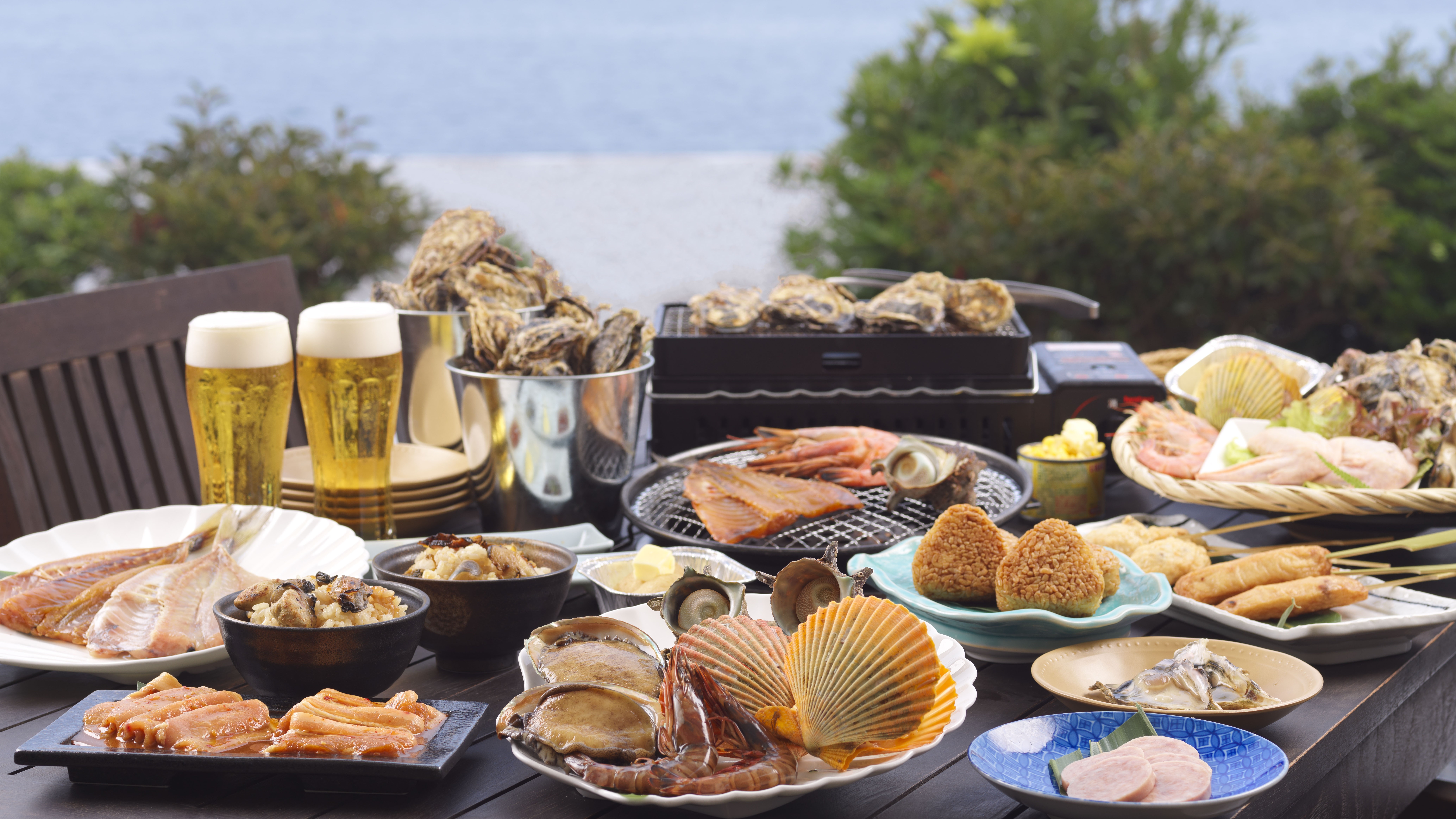 牡蠣焼き魚市イメージ