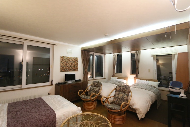 １号室　市街地側にあるのでグッドビューです。