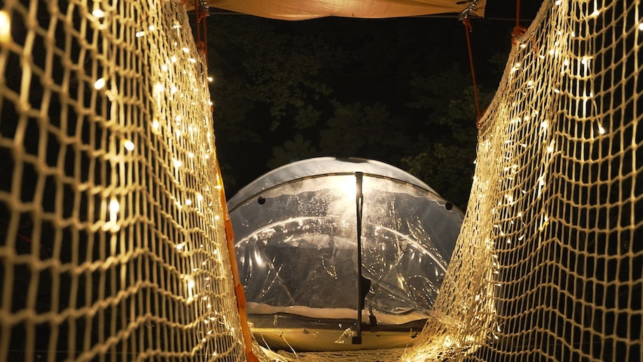 バッテリーあればライトアップ可能！