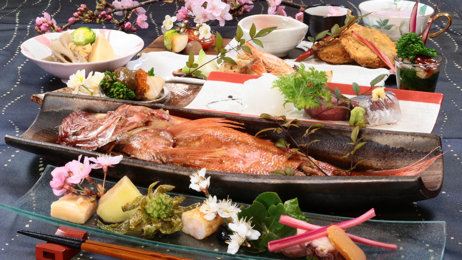 ◆当館人気No.1◆女将おすすめ♪絶品☆金目鯛の煮付けと新鮮魚介！貸切風呂《スタンダード2食付き》