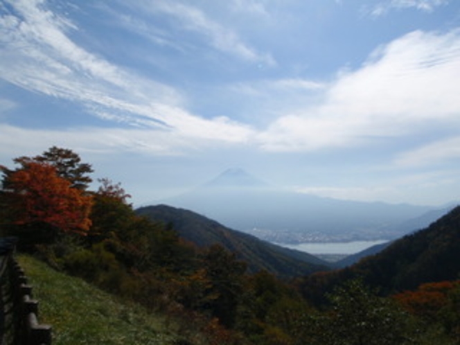 天下茶屋からの河口湖と富士山