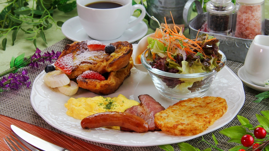 #朝食は好きなメニューを選べるスタイル♪選べる朝食　フレンチトーストVer.