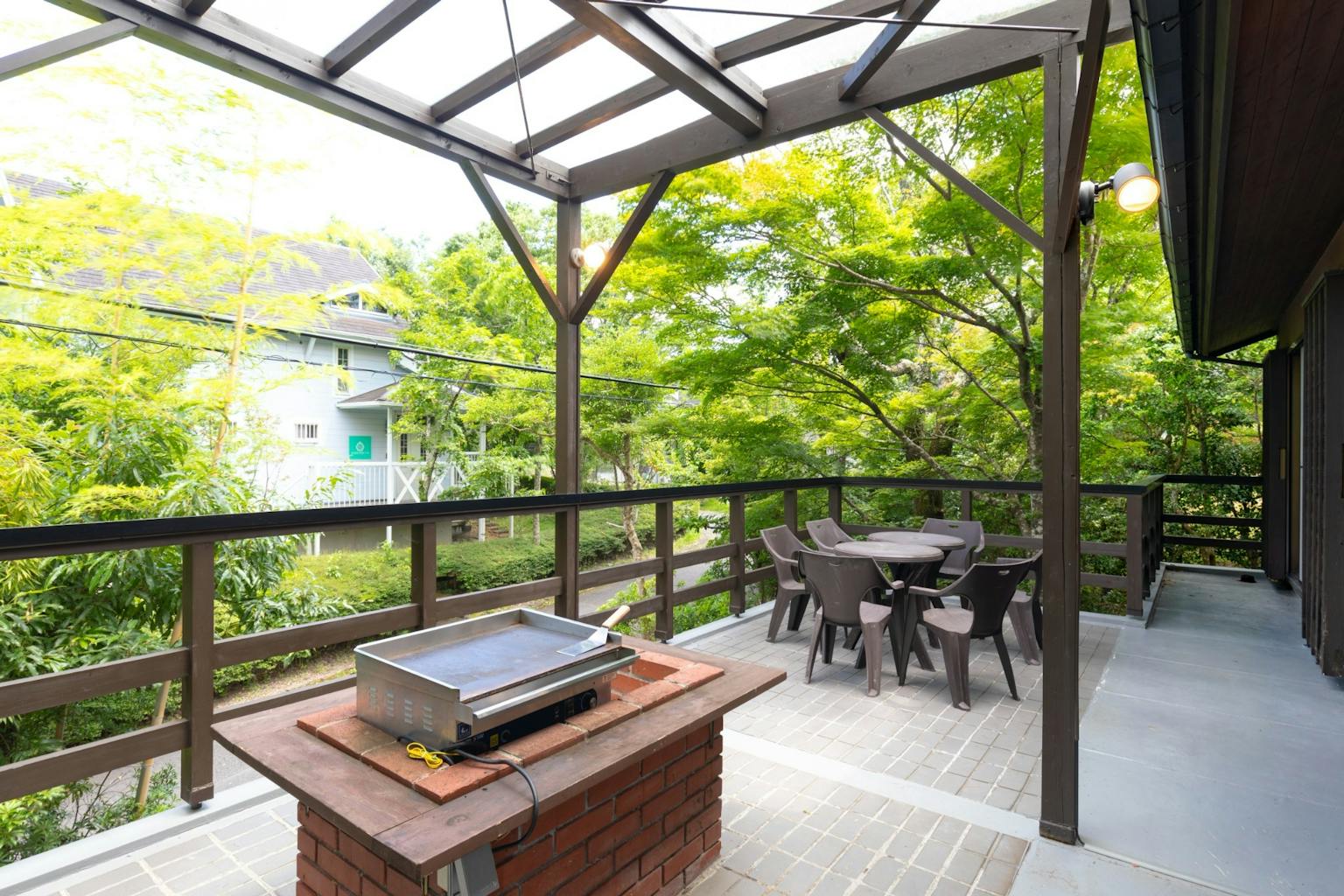 バルコニーではバーベキューもできます。