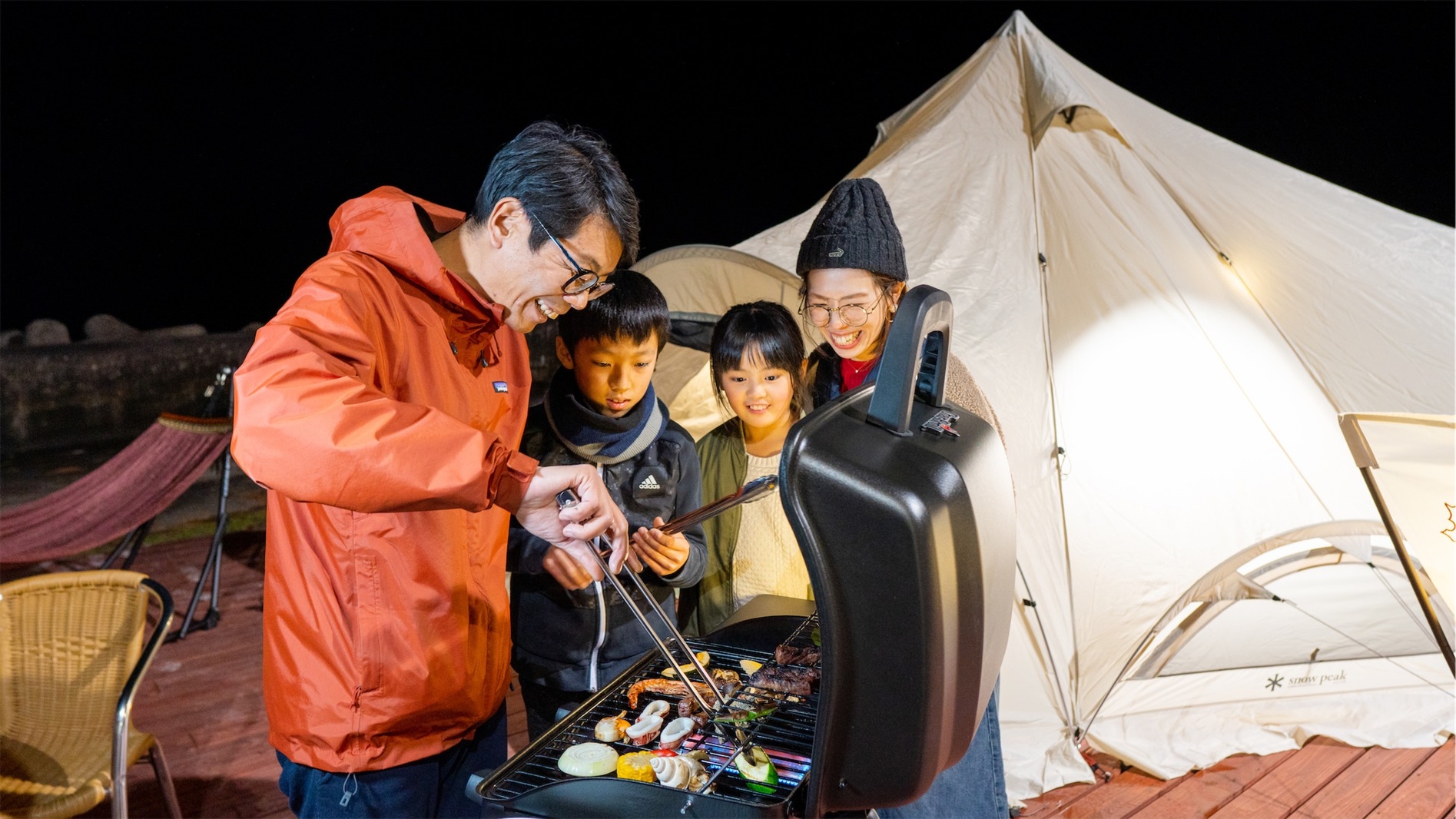 【隠岐初グランピング体験】絶景ロケーションでキャンプ♪夕食はオリジナル海鮮BBQをご用意！
