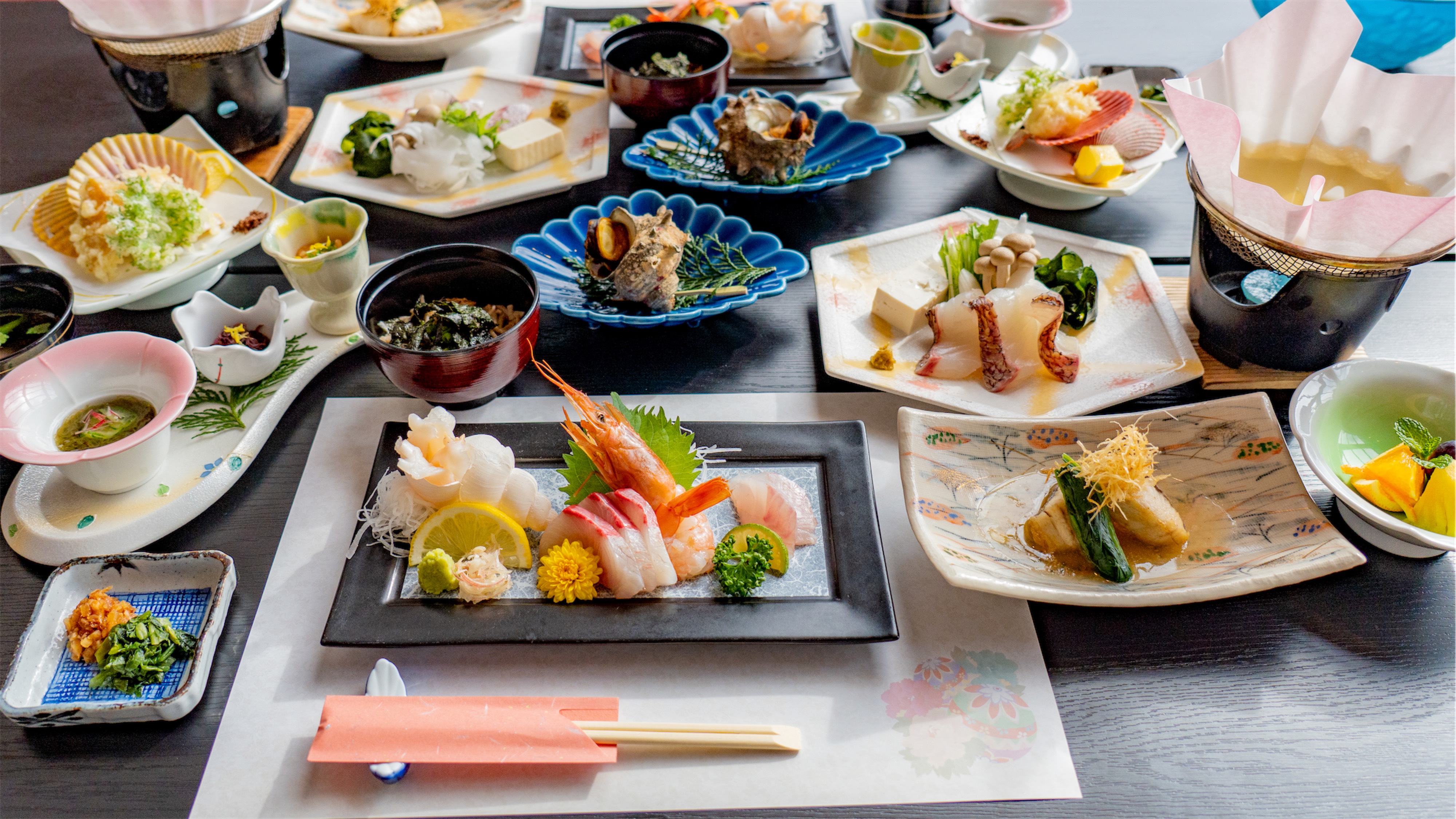 隠岐近海の魚介類を使った会席