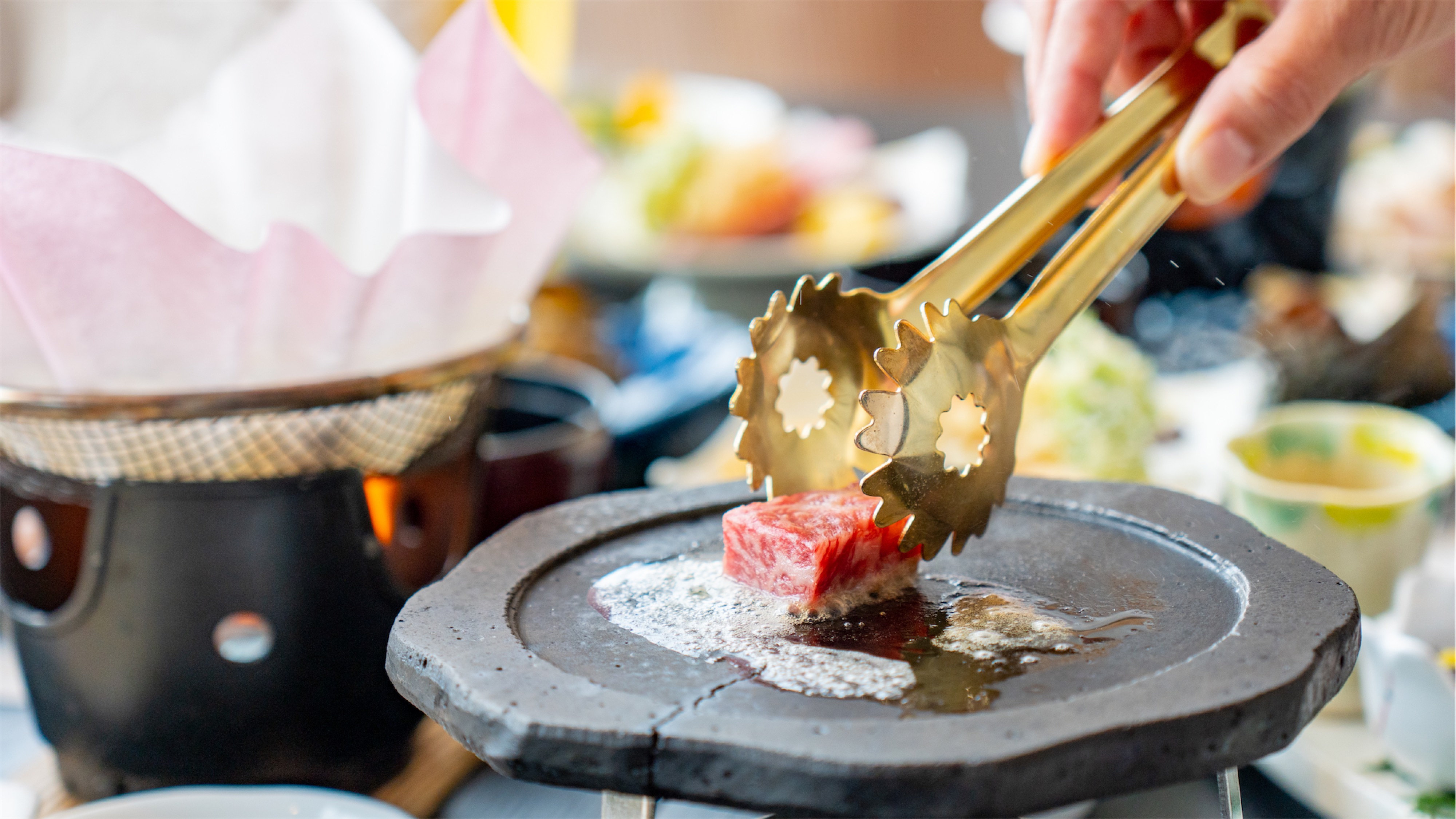 和牛はお好みの焼き具合でお召し上がりいただけます
