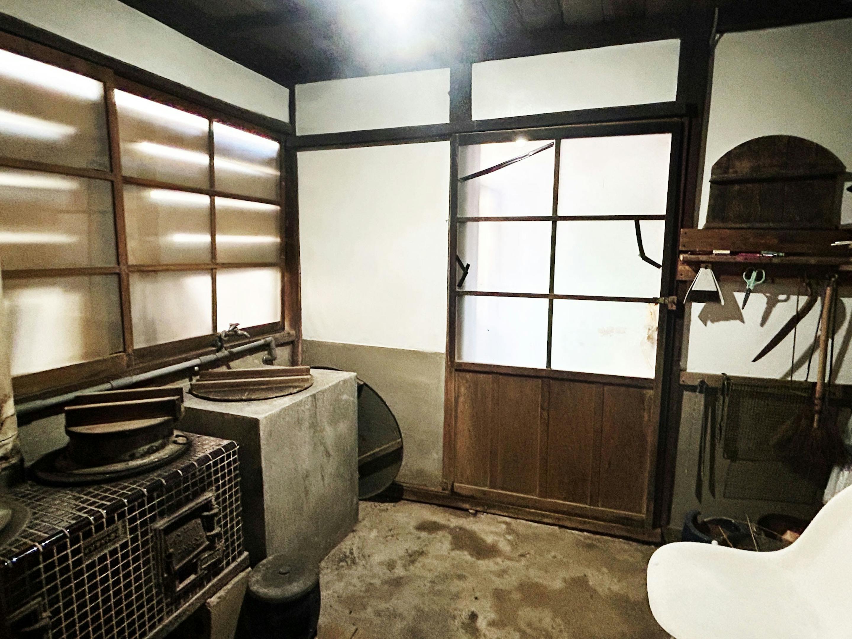 昔ながらのかまど部屋