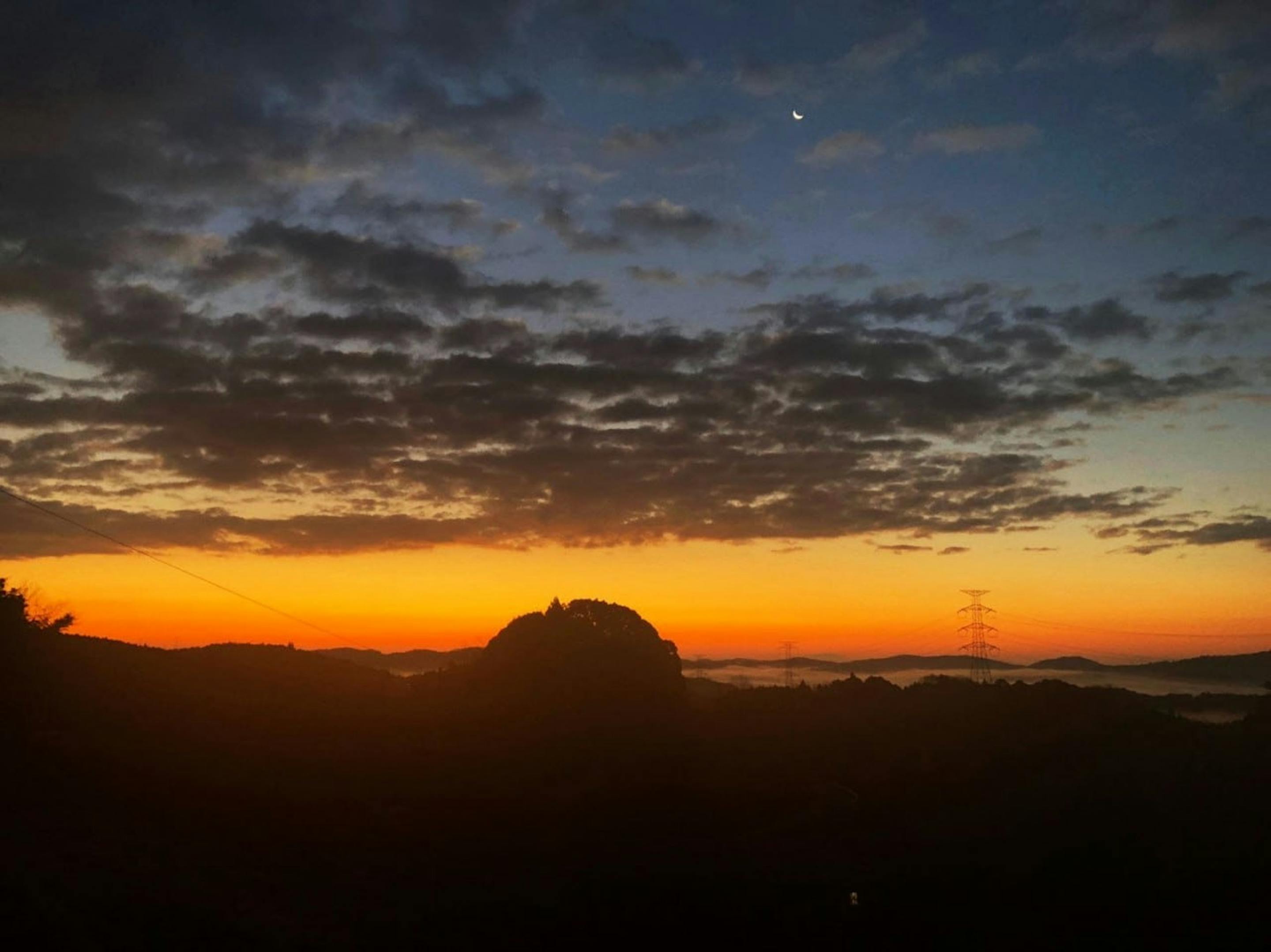 朝焼けがきれいに見える日も！