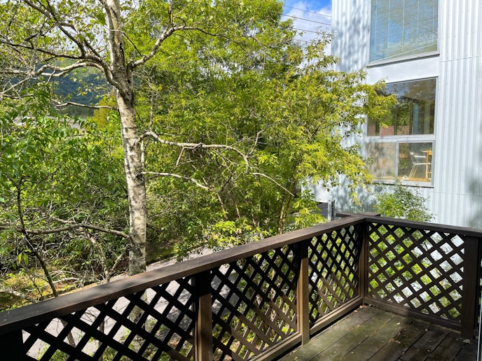 ベランダからは大自然が堪能できます。