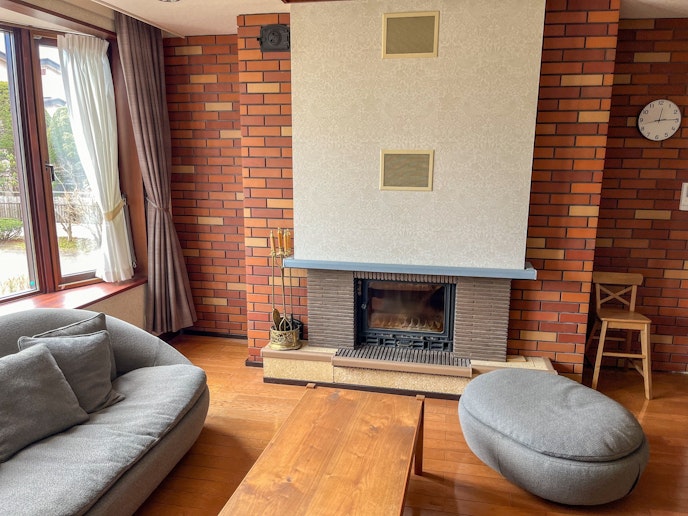 1階リビングの暖炉