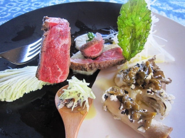 【当館一番人気】アップル牛ヒレステーキ(150g)◆お客様の目の前で焼き上げます♪野菜が美味しい♪