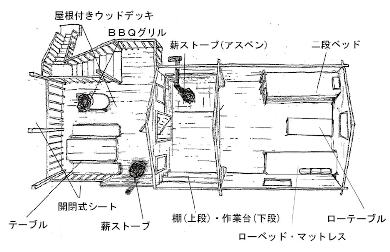 広さ：居室8＋デッキ8m&sup2;