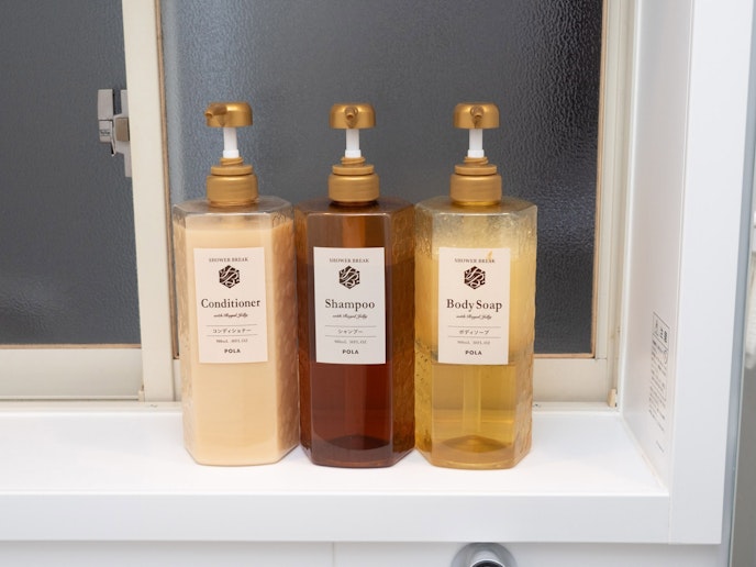 シャンプー、コンディショナー、ボディソープ