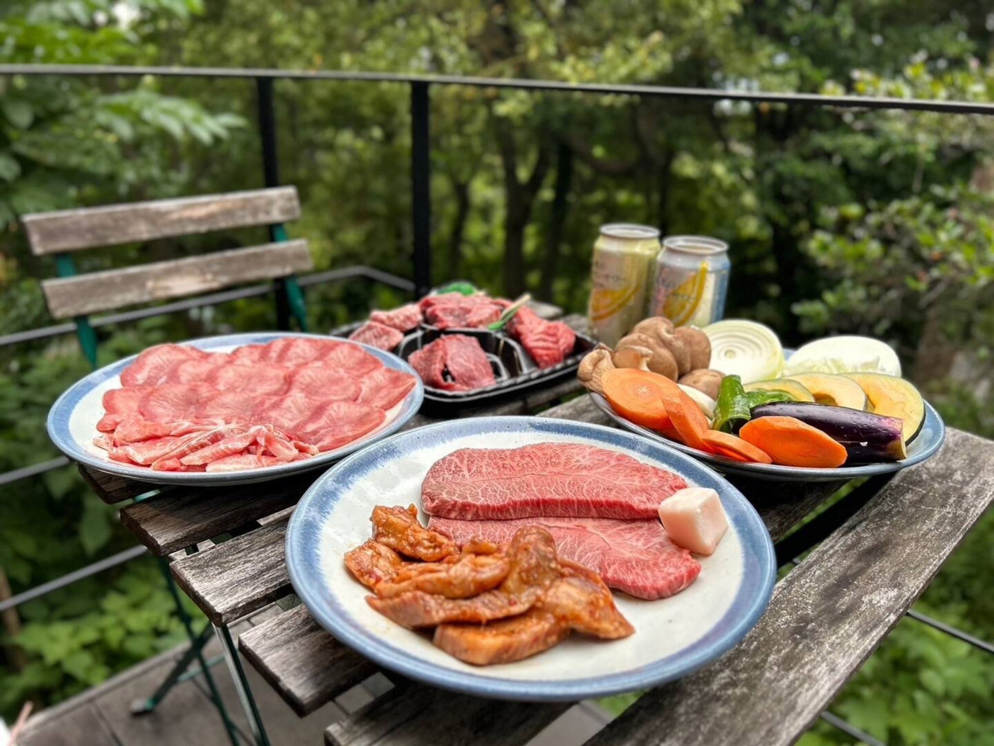夏はテラスでBBQ