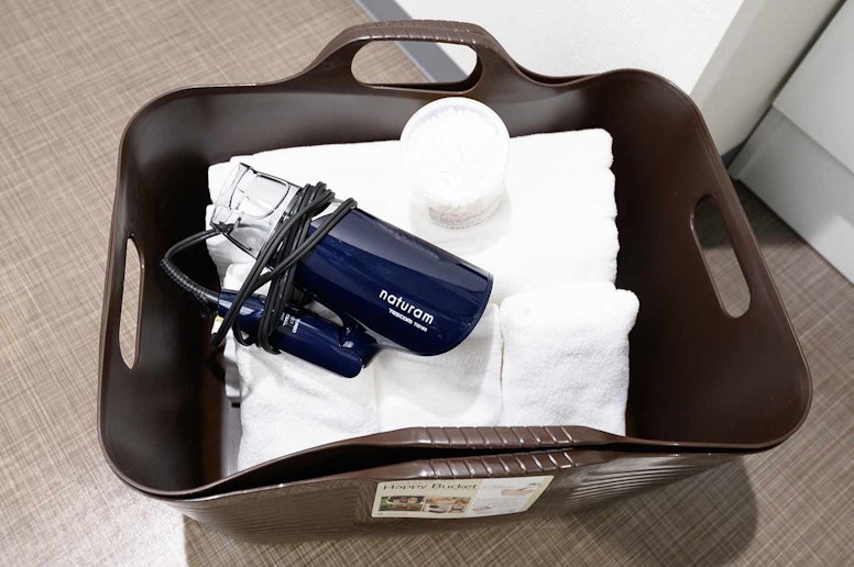 Bath towel and face towel are provided for each...