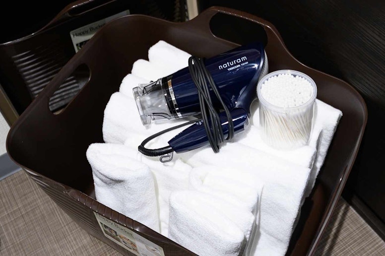 Bath towel and face towel are provided for each...