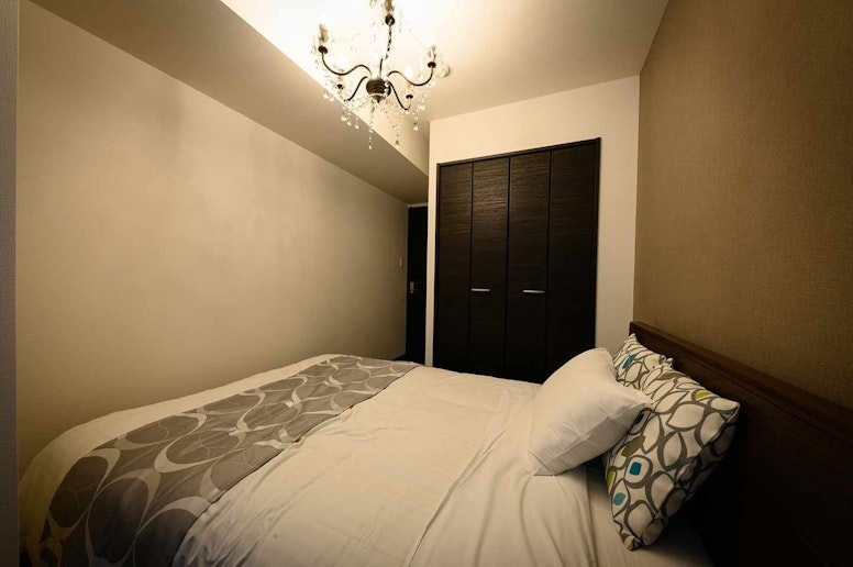 There are two doubled beds and one double sized...