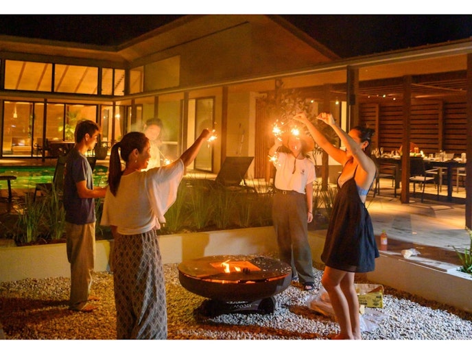 ファイヤープレイスのみで花火をお楽しみいただけます。