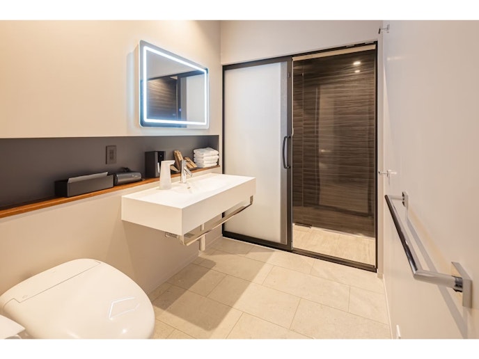 各部屋ごとに違った雰囲気の洗面室。各洗面室にもアメニティを完備。