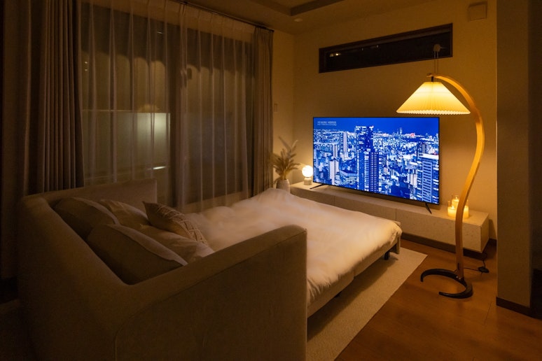 リビングエリア（ダブルソファベッド）